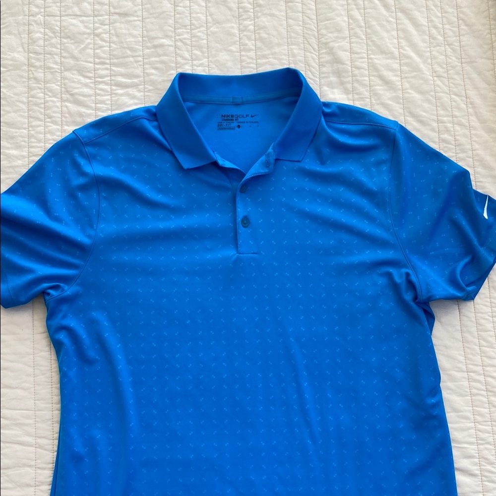 Nike Blue Polo Shirt Classic Design
